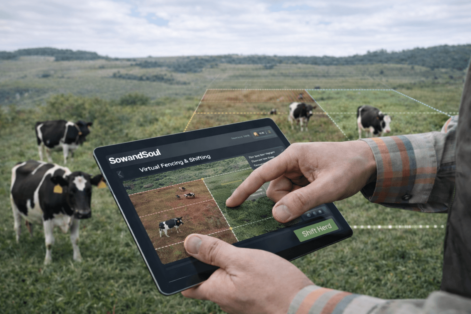 Virtual fencing technology on farm